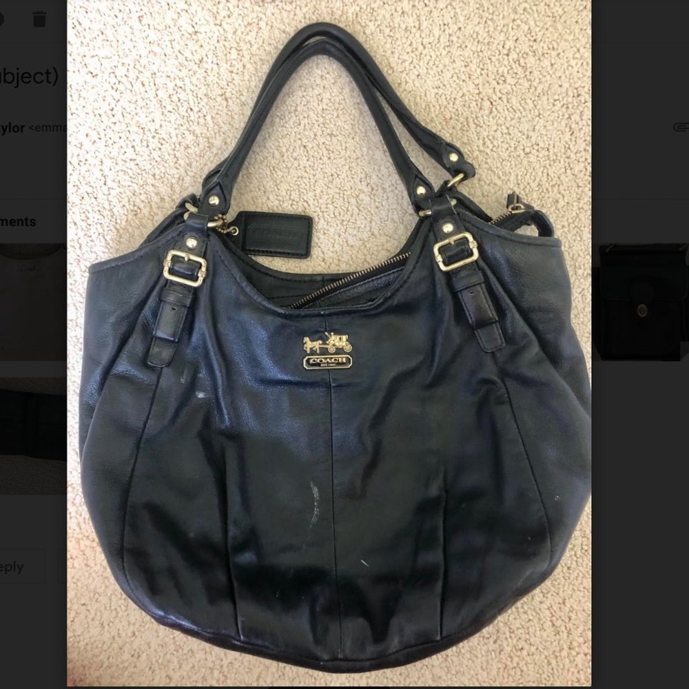 Black Leather Coach Purse